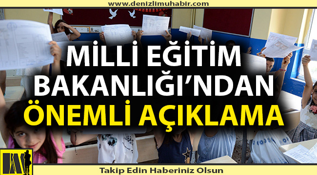Milli Eğitim Bakanlığı'ndan flaş açıklama!