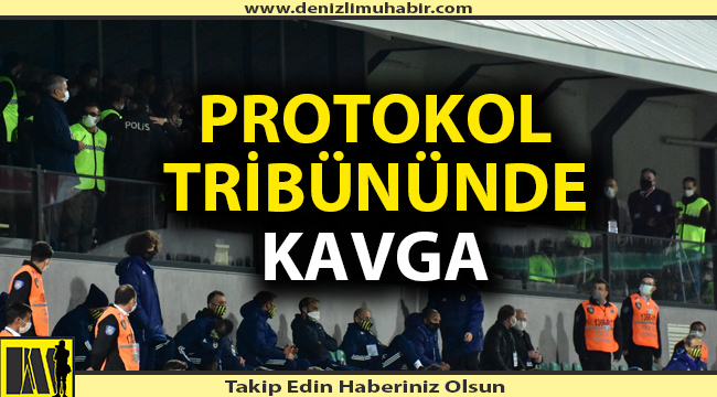 Protokol tribününde kavga!