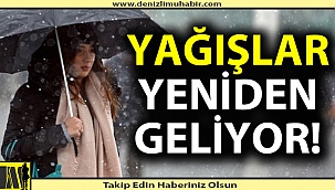 Yağmurlar yeniden geliyor