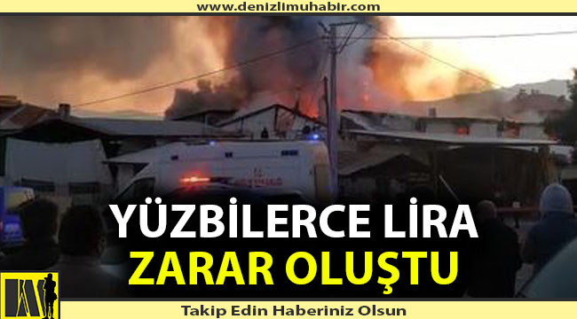 Alevlere teslim olan atölyede yüz binlerce liralık zarar oluştu