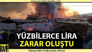 Alevlere teslim olan atölyede yüz binlerce liralık zarar oluştu