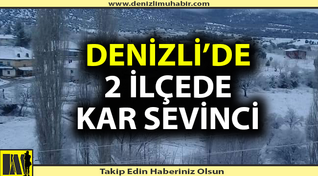Denizli'de 2 ilçede kar sevinci