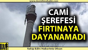 Denizli'de cami şerefesi düştü