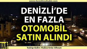 Denizli'de en fazla otomobil satın alındı