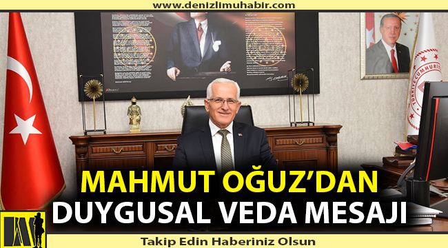 Denizli Milli Eğitim Müdürü Oğuz’dan duygusal veda