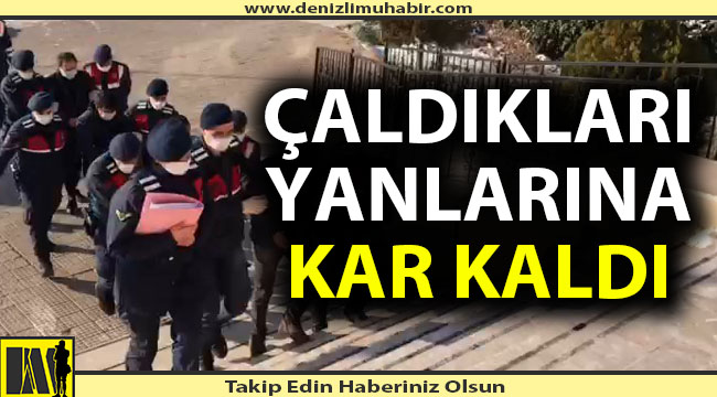 Hırsızların çaldıkları yanlarına kar kaldı