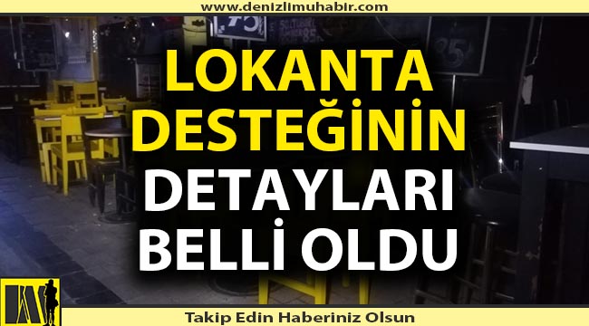 Kafe-restoran desteklerinin detayları belli oldu