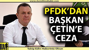 PFDK Başkan Çetin'e ve kulübe acımadı