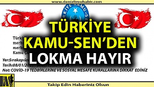 Türkiye Kamu-Sen'den lokma hayrı