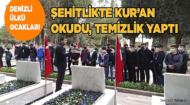 Ülkü Ocakları, şehit mezarlarını temizledi