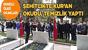 Ülkü Ocakları, şehit mezarlarını temizledi