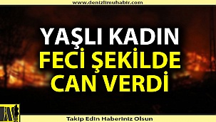 Yaşlı kadın feci şekilde can verdi