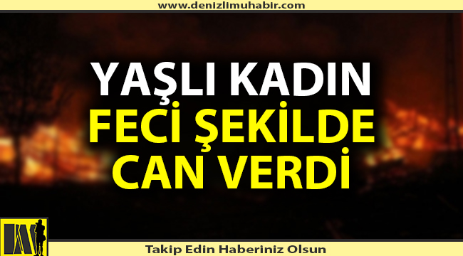 Yaşlı kadın yanarak can verdi