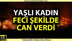 Yaşlı kadın yanarak can verdi