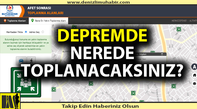 Afet durumunda nerede toplanacaksınız?