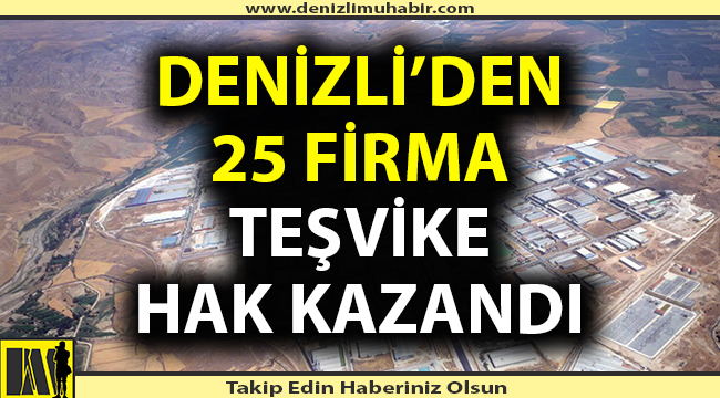 Denizli’de 25 firmaya ithalat teşviği verildi