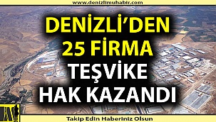 Denizli’de 25 firmaya ithalat teşviği verildi