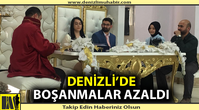 Denizli'de boşanmalar azaldı