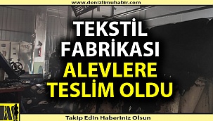 Denizli'de tekstil fabrikası kül oldu