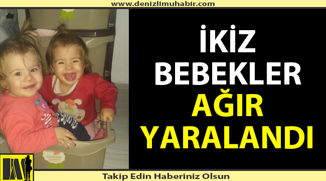 İkiz kardeşler yangında ağır yaralandı