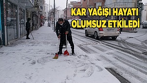 Kar yağışı hayatı olumsuz etkiledi