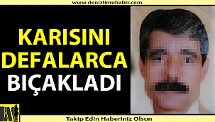 Karısını defalarca bıçakladı