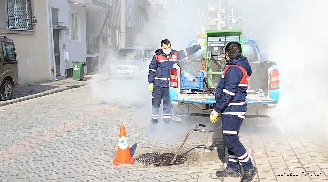 PAMUKKALE'DE SİVRİSİNEK İLE MÜCADELE DEVAM EDİYOR