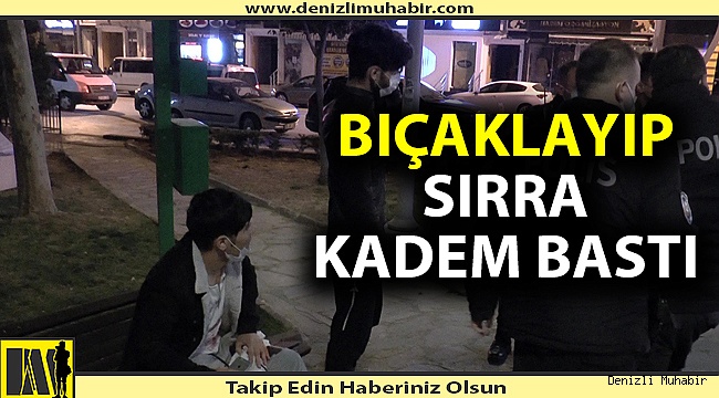 Parkta bıçaklı saldırıya uğradı, can havliyle arkadaşlarına sığındı