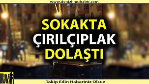 Sokakta çırılçıplak dolaştı!