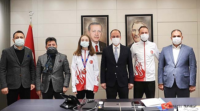 Başkan Örki şampiyon sporcuyu ağırladı