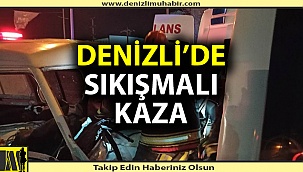 Denizli'de trafik kazası; 2 yaralı