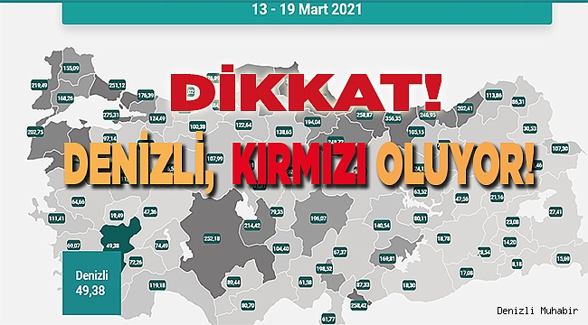Denizli'de vaka sayısı arttı