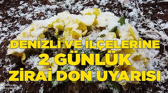 Denizli ve ilçelerine 2 günlük zirai don uyarısı