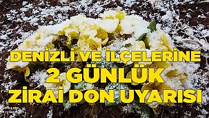 Denizli ve ilçelerine 2 günlük zirai don uyarısı