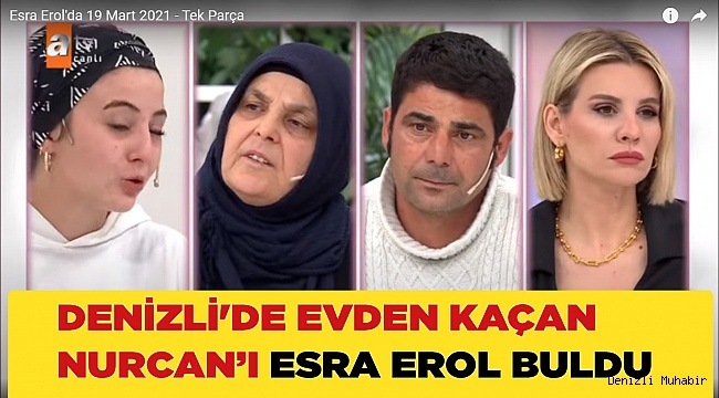 Evden kaçan kız programa katıldı
