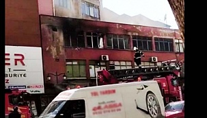 Bayramyeri'nde İş hanında yangın