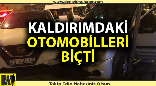 Köpeği ezmemek için kaldırımdaki otomobillere çarptı