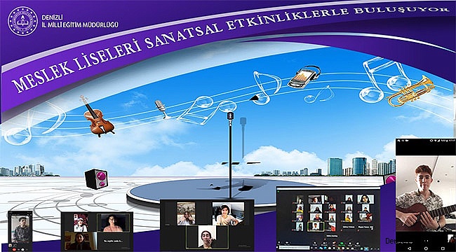 Meslek liseli öğrenciler sanatsal yönlerini online ortamda geliştiriyor