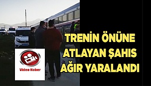 Raylara atlayan şahıs trene çarpıldı