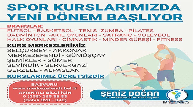 SPOR KURSLARINDA YENİ DÖNEM BAŞLIYOR