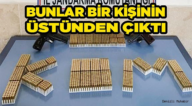 Şüphelenilen şahsın üzerinde mini cephane çıktı