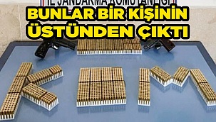 Şüphelenilen şahsın üzerinde mini cephane çıktı