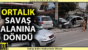 Virajı alamayınca ortalığı savaş alanına çevirdi