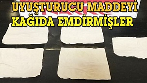 Zehir tacirleri uyuşturucu maddeyi kağıda emdirmiş