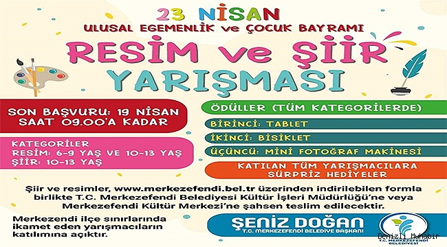 23 NİSAN'A ÖZEL ÖDÜLLÜ RESİM VE ŞİİR YARIŞMASI