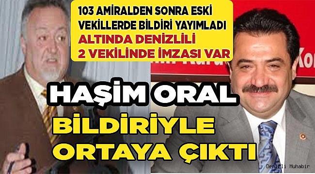 Bir bildiri de eski milletvekillerinden