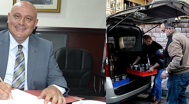 Buldan’da İftarlık yemekler evlere ulaştırılıyor.
