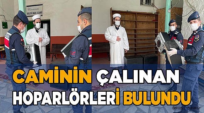 Caminin çalınan vaaz hoparlörlerini jandarma buldu