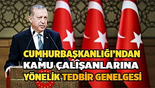 Cumhurbaşkanlığı’ndan kamu çalışanlarına yönelik tedbir genelgesi
