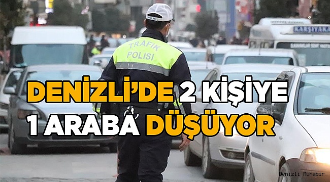 Denizli’de araç sayısı 431 bin 941’e ulaştı